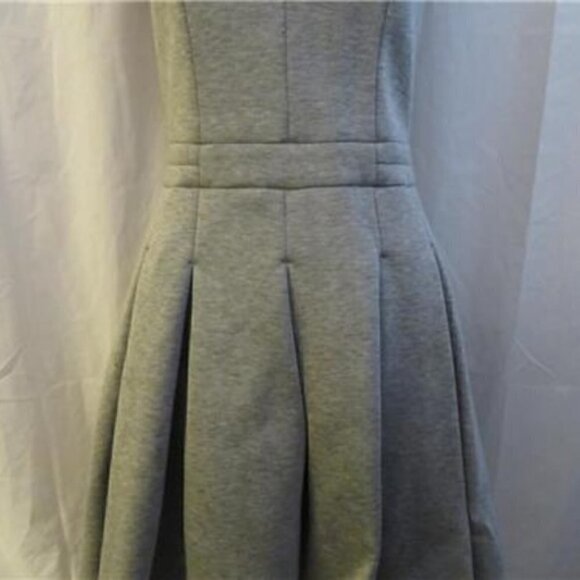 Comptoir des Cotonniers Dress XS Jersey Pleated Gray Neoprene - Picture 7 of 8